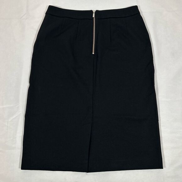 A New Day Black mini Skirt pencil skirt with slit in back size 4 soft business - Picture 2 of 5